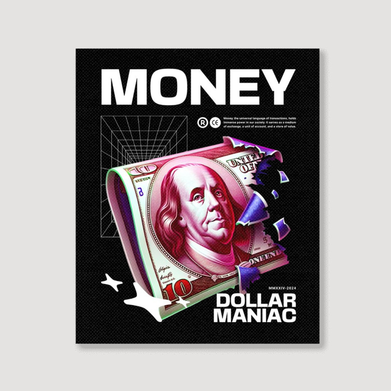 Dollar Maniac Portrait Canvas Print | Artistshot