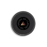 Drink Up Level Up Drink Coasters Round Leatherette Patch | Artistshot