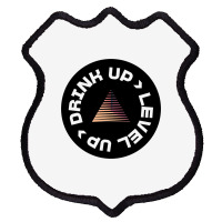 Drink Up Level Up Drink Coasters Shield Patch | Artistshot