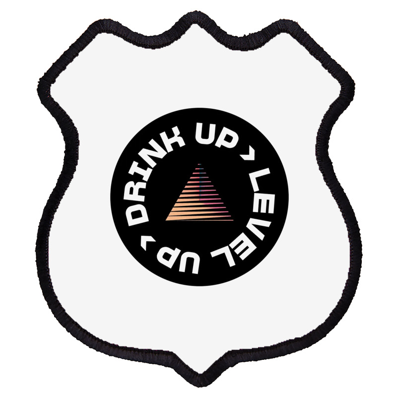 Drink Up Level Up Drink Coasters Shield Patch | Artistshot