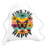 Find The Happy Drawstring Bags | Artistshot