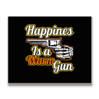 Happines Is A Warm Gun Metal Print Horizontal | Artistshot