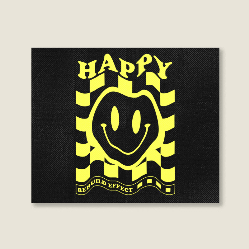 Happy Smile Rebuild Effect Landscape Canvas Print | Artistshot