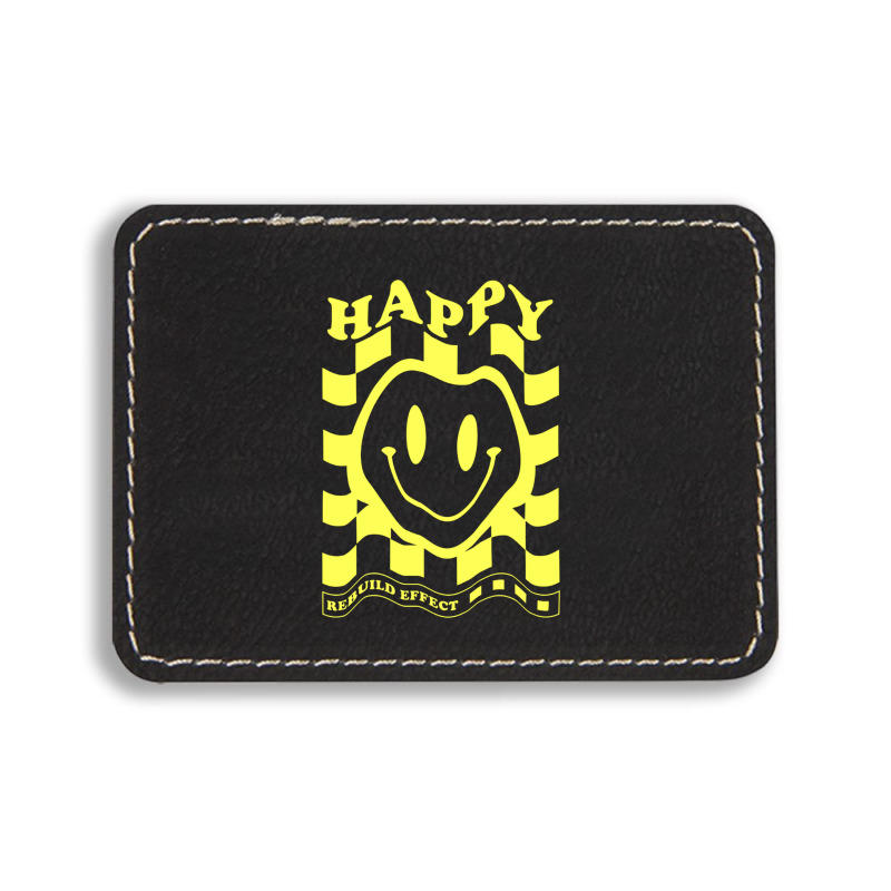 Happy Smile Rebuild Effect Rectangle  Leatherette Patch | Artistshot