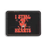 I Steal Hearts Rectangle  Leatherette Patch | Artistshot