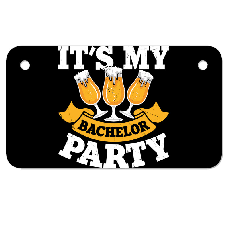 It's My Bachelor Party Motorcycle License Plate | Artistshot