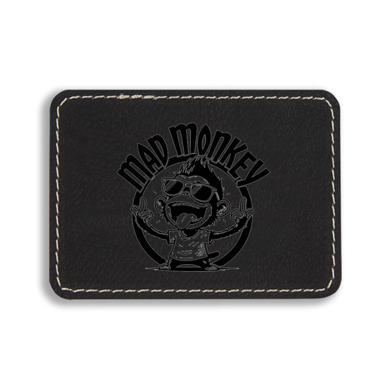 Mad Monkey Rectangle  Leatherette Patch | Artistshot