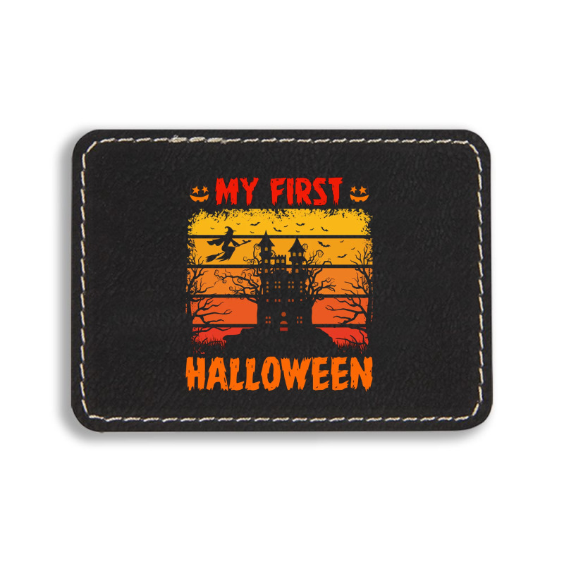 My First Halloween Rectangle  Leatherette Patch | Artistshot