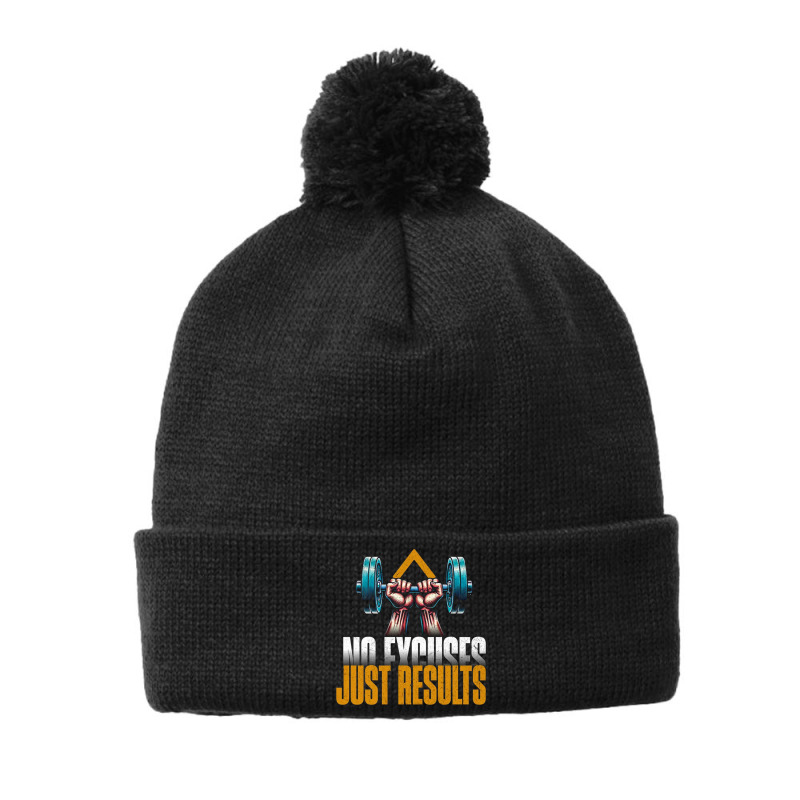 No Excuses Just Result Pom Pom Beanie | Artistshot