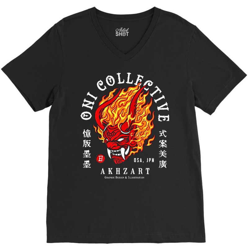 Oni Collective V-neck Tee | Artistshot