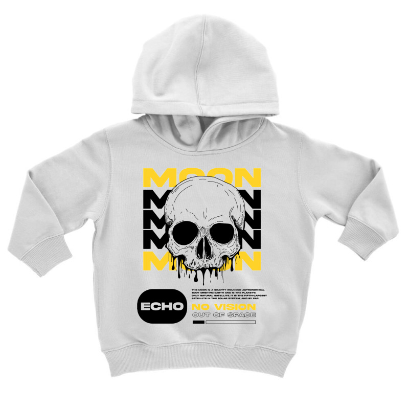 Skull With Moon Toddler Hoodie | Artistshot