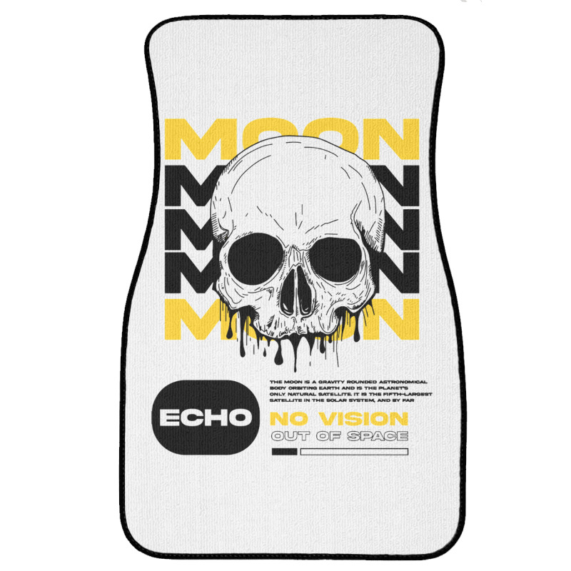 Skull With Moon Front Car Mat | Artistshot