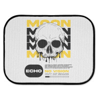 Skull With Moon Rear Car Mat | Artistshot