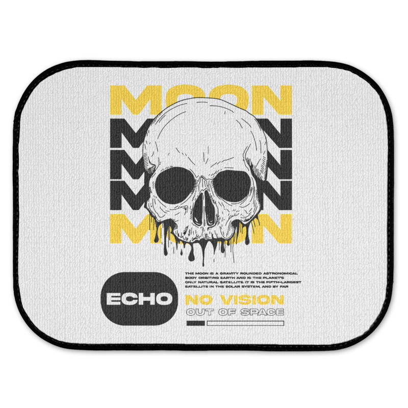 Skull With Moon Rear Car Mat | Artistshot