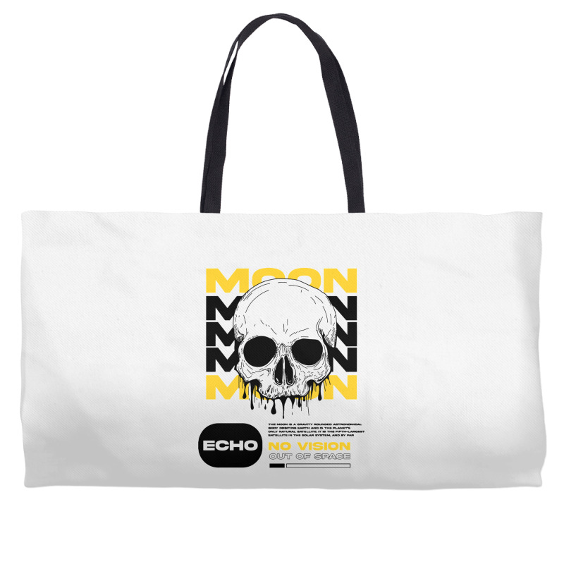 Skull With Moon Weekender Totes | Artistshot