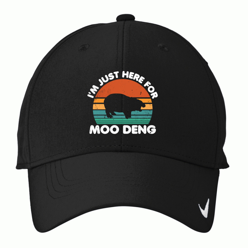 I'm Just Here For Moo Deng Nike Dri-fit Cap | Artistshot