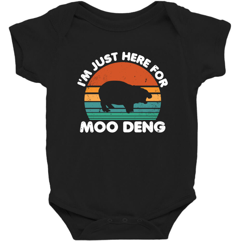 I'm Just Here For Moo Deng Baby Bodysuit by NQArtist | Artistshot