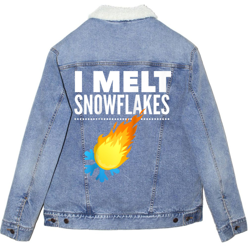 I Melt Snowflakes Funny Conservative Unisex Sherpa-lined Denim Jacket | Artistshot