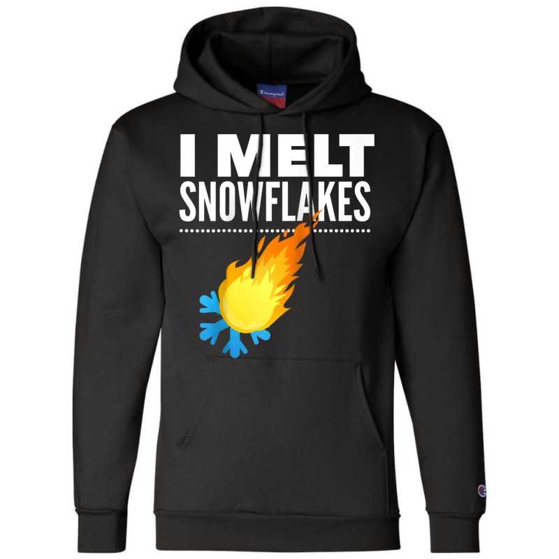 I Melt Snowflakes Funny Conservative Champion Hoodie | Artistshot