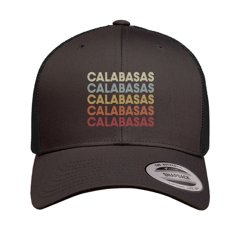 Calabasas California Calabasas Ca Retro Vintage Text Long Sleeve T Shi Retro Trucker Cap by cm-arts | Artistshot