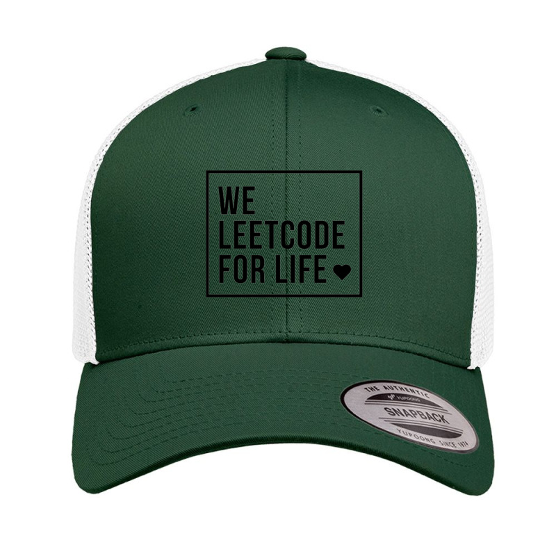 We Leetcode For Life(heart) Retro Trucker Cap by MONIQUEWORTH | Artistshot