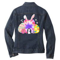 Aster Day Dental T  Shirt Dental Cute Tooth Bunny Ears Easter Day Dent Ladies Denim Jacket | Artistshot