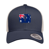 Lacrosse Flag With Stickhead - Australia Retro Trucker Cap | Artistshot