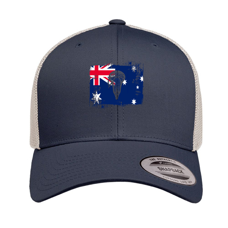 Lacrosse Flag With Stickhead - Australia Retro Trucker Cap by WesleyCopenheaver | Artistshot