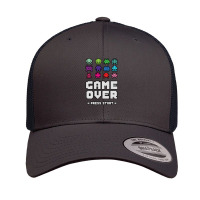 Game Over Press Start Arcade Player Retro Gamer Retro Trucker Cap | Artistshot