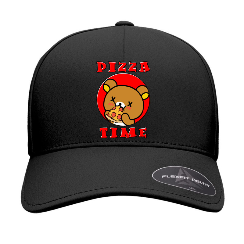 C:\users\dell\desktop\l2\chung 7\rilakkuma Relaxed Bear Pizza Time.png Seamless Cap | Artistshot