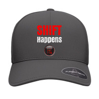 Funny Car Guy Gift Shift Happens Manual Transmission Vintage Pullover Seamless Cap | Artistshot