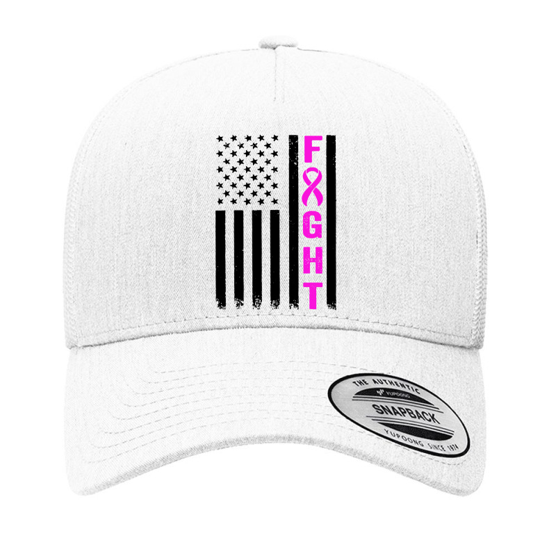 Fight Breast Survivor American Flag Yupoong Trucker Cap by Saprol Tees | Artistshot