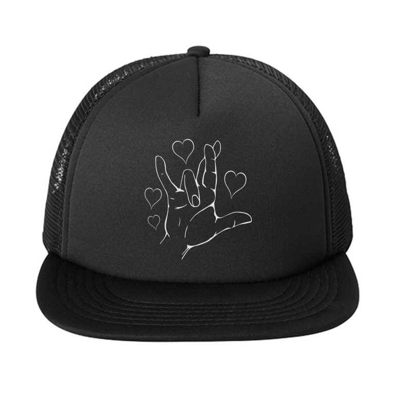 Asl (american Sign Language) I Love You Great Foam Snapback hat by Quick Scully | Artistshot