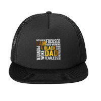 I Am A Black Dad African American Father Black Men Afro King Foam Snapback Hat | Artistshot