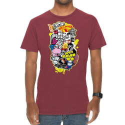 d face banksy buff monster pez insa flying fortress Vintage T-Shirt | Artistshot