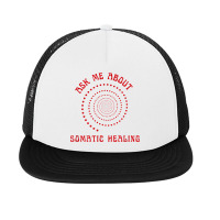 Somatic Healing New Age And Wellness Red And Black Foam Snapback Hat | Artistshot