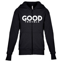 Good Trouble Youth Zipper Hoodie | Artistshot