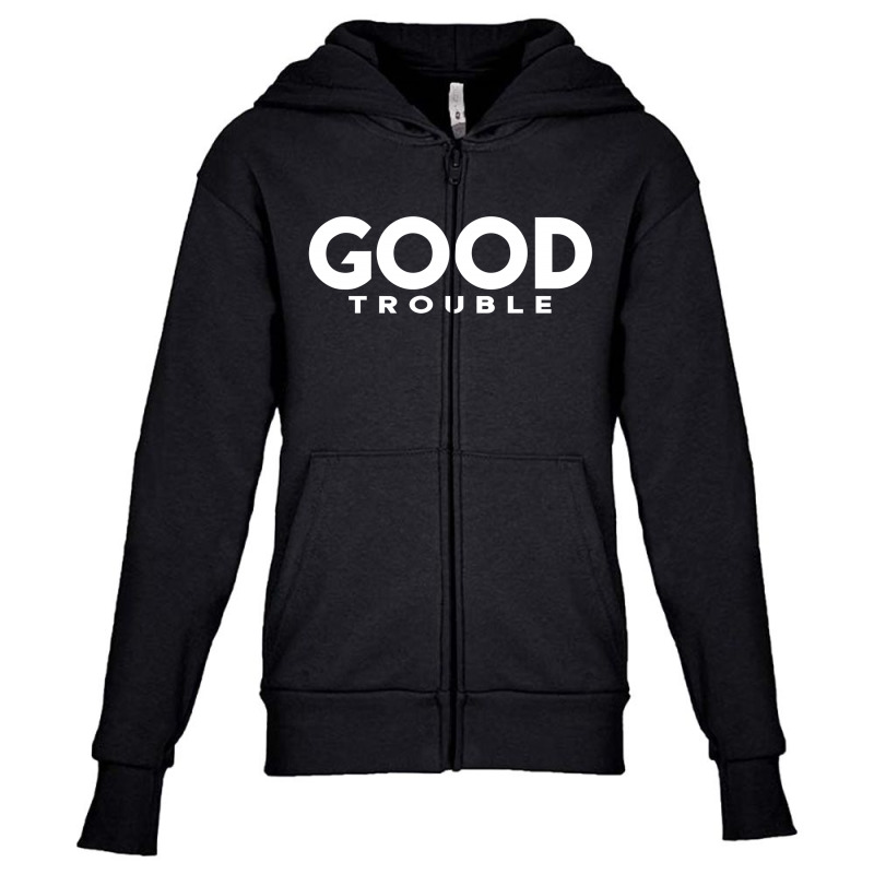 Good Trouble Youth Zipper Hoodie | Artistshot