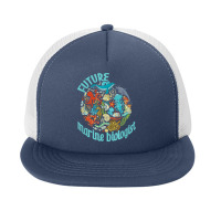 Future Marine Biologist Ocean Life Drawing Whale Octopus Foam Snapback Hat | Artistshot