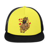 Belgian Malinois Belgian Shepherd Dog With A Heart T Shirt Foam Snapback Hat | Artistshot