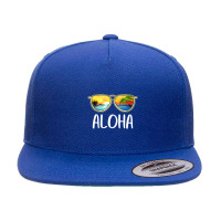 Aloha Hawaii Hawaiian Island Sunglasses Palm Trees Beach 5 Panel Snapback Cap | Artistshot