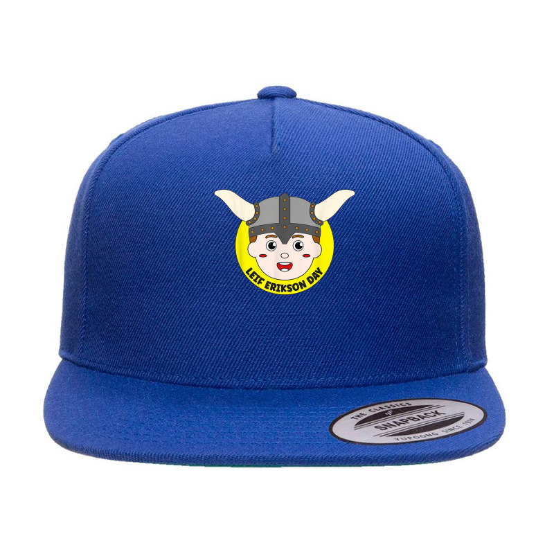 Happy Leif Erikson Day 9 October Viking Helmet Boys America T Shirt 5 Panel Snapback Cap | Artistshot