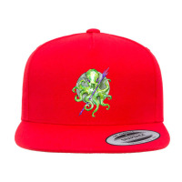 Green Octopus With Purple Trident, Green Octopus With Purple Trident V 5 Panel Snapback Cap | Artistshot