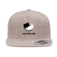 Work From Home 5 Panel Snapback Cap | Artistshot