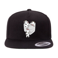 Cow Pocket T Shirt Funny Milk Cow In A Bag Tee 5 Panel Snapback Cap | Artistshot