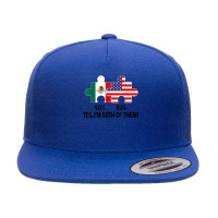 Half American Half Mexican Flag Combined Map Mexico Usa T Shirt 5 Panel Snapback Cap | Artistshot