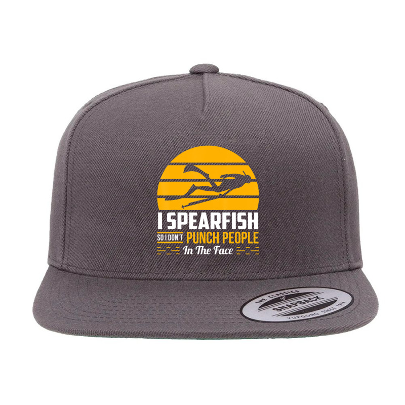 Fishing Spearfishing Ocean Sarcastic Humor 5 Panel Snapback Cap | Artistshot