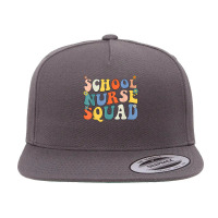 Groovy School Nurse Squad Coping Skills Back To School T Shirt 5 Panel Snapback Cap | Artistshot