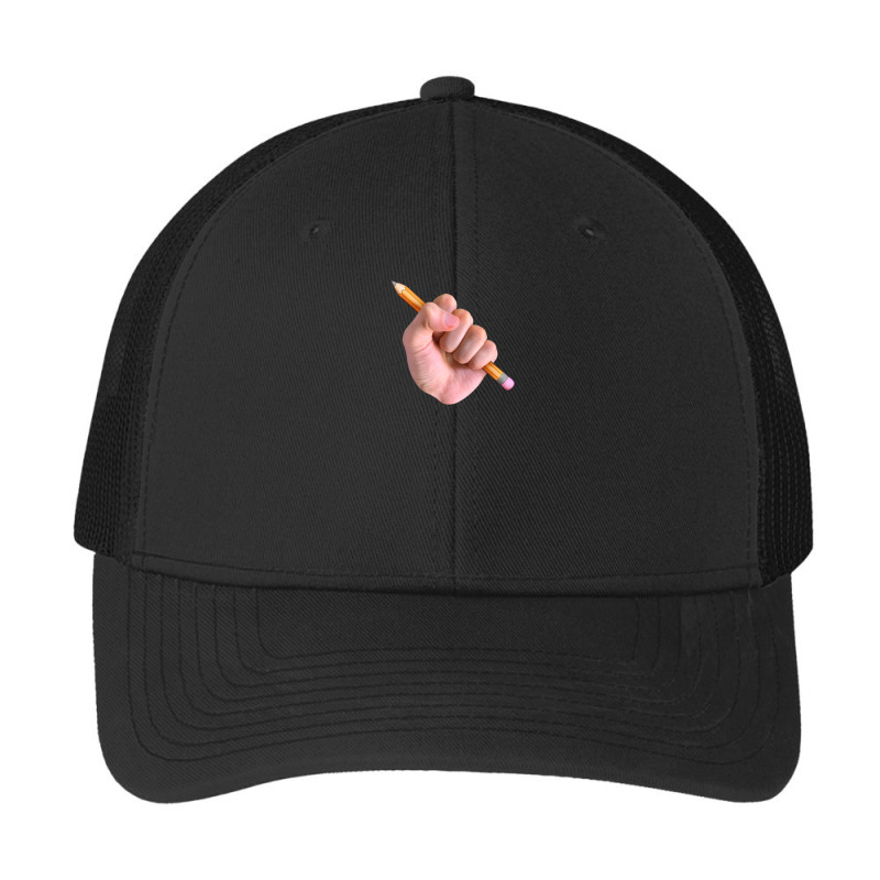 Realism X Cartoon Mashup Fist Holding Pencil 1 Pa Trucker Cap by KennethSteele | Artistshot