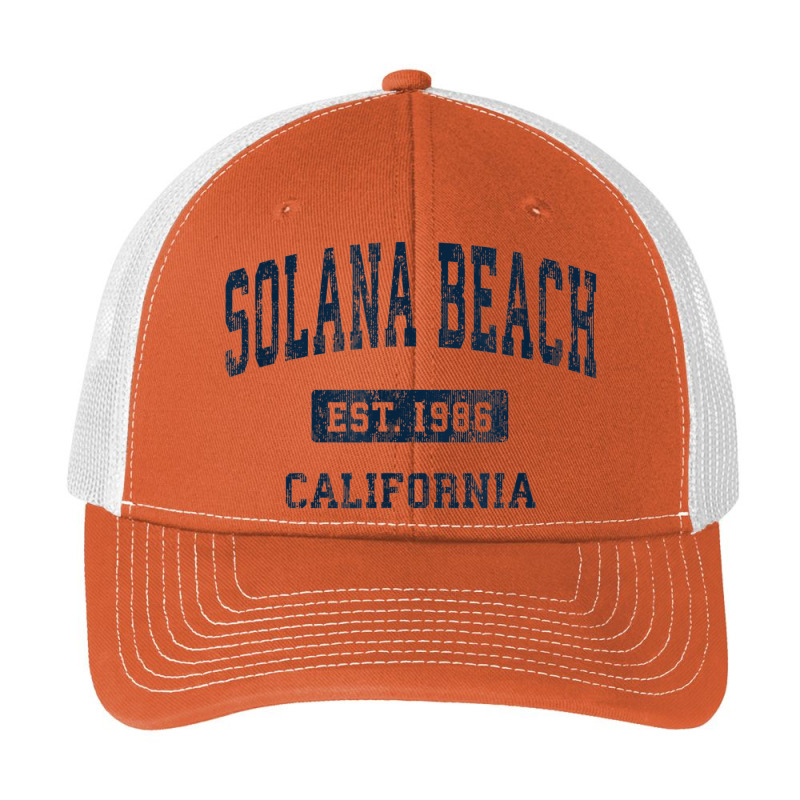 Solana Beach California Ca Vintage Athletic Sports Design Pa Trucker Cap by Color | Artistshot